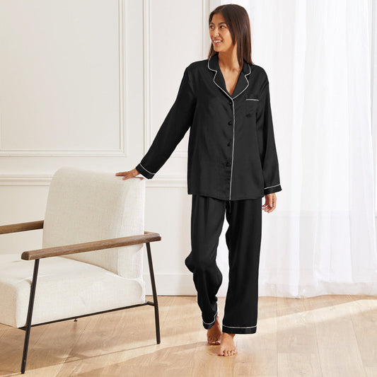 Pyjama long en soie